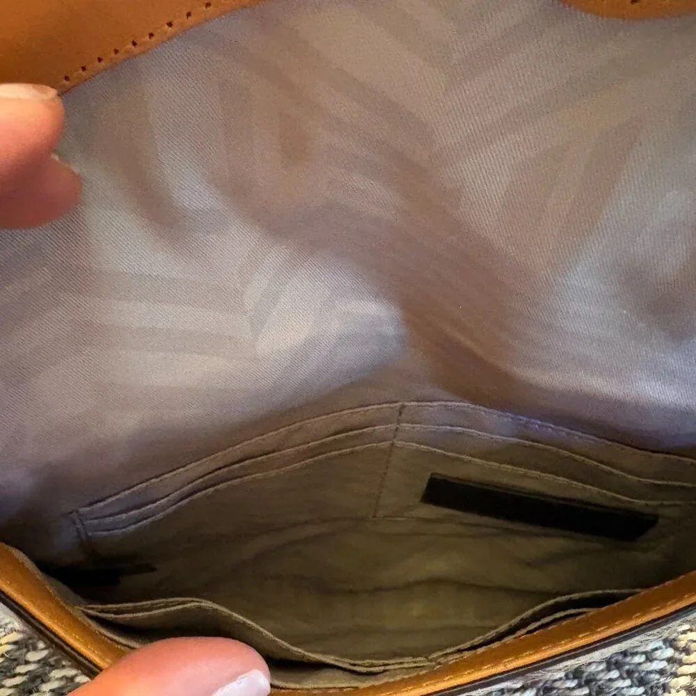 Rebecca Minkoff Leo Clutch in White and Brown Calf Hair - Leather - Picture 4 of 4